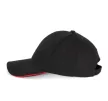 K-UP KP153 6 paneles kontrasztos baseball sapka - black/red színben