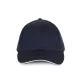 K-UP KP153 6 paneles kontrasztos baseball sapka - navy/white színben