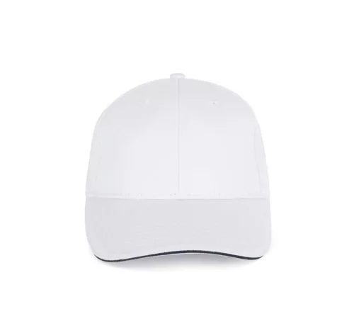 K-UP KP153 6 paneles kontrasztos baseball sapka - white/navy színben