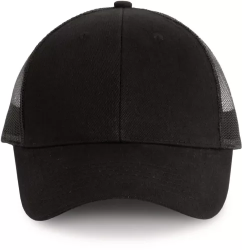 K-UP KP158 6 paneles hálós baseball sapka - black/black színben