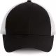 K-UP KP158 6 paneles hálós baseball sapka - black/white színben
