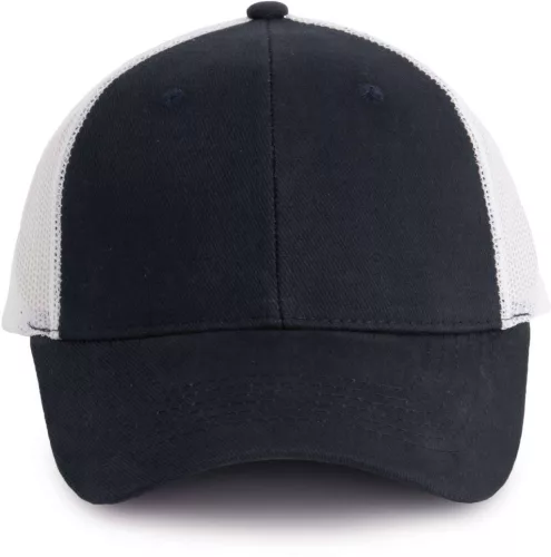 K-UP KP158 6 paneles hálós baseball sapka - navy/white színben