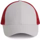 K-UP KP158 6 paneles hálós baseball sapka - white/red színben