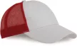 K-UP KP158 6 paneles hálós baseball sapka - white/red színben