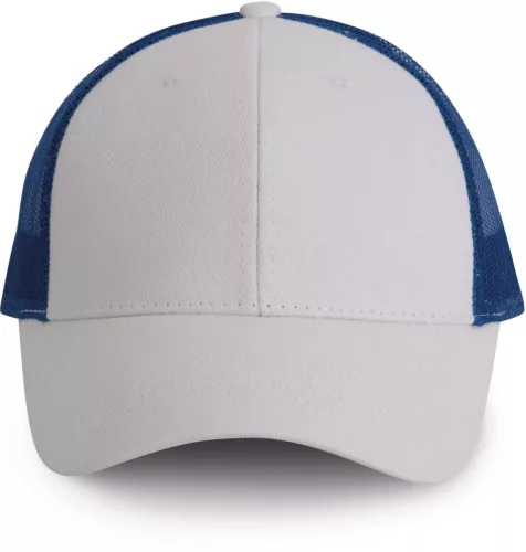 K-UP KP158 6 paneles hálós baseball sapka - white/royal blue színben