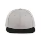 K-UP KP160 6 paneles snapback sapka - light grey/black színben
