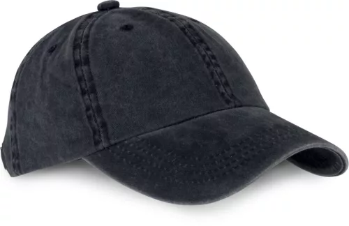 K-UP KP165 6 paneles vintage baseball sapka - black washed színben