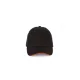 K-UP KP185 6 paneles kontrasztos baseball sapka - black/orange színben
