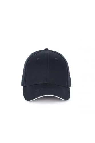 K-UP KP185 6 paneles kontrasztos baseball sapka - navy/white színben