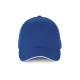 K-UP KP185 6 paneles kontrasztos baseball sapka - royal blue/white színben