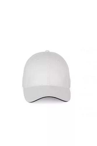 K-UP KP185 6 paneles kontrasztos baseball sapka - white/navy színben