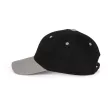K-UP KP188 6 paneles pamut baseball sapka - black/light grey színben