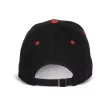 K-UP KP188 6 paneles pamut baseball sapka - black/red színben