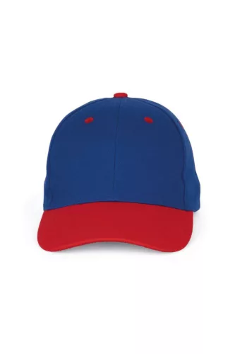 K-UP KP188 6 paneles pamut baseball sapka - royal blue/red színben
