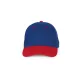 K-UP KP188 6 paneles pamut baseball sapka - royal blue/red színben