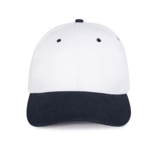 K-UP KP188 6 paneles pamut baseball sapka - white/navy színben