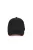 K-UP KP189 6 paneles kontrasztos pamut baseball sapka - black/orange színben