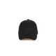 K-UP KP189 6 paneles kontrasztos pamut baseball sapka - black/orange színben