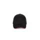K-UP KP189 6 paneles kontrasztos pamut baseball sapka - black/red színben