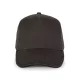 K-UP KP189 6 paneles kontrasztos pamut baseball sapka - dark grey/black színben