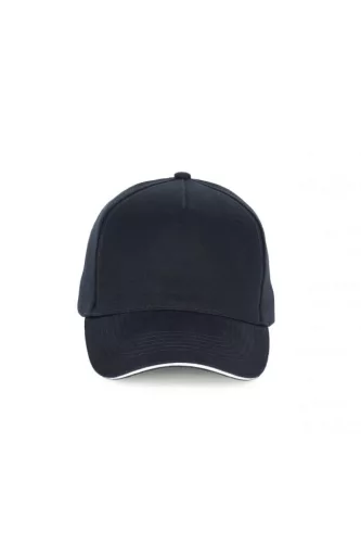 K-UP KP189 6 paneles kontrasztos pamut baseball sapka - navy/white színben