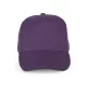 K-UP KP189 6 paneles kontrasztos pamut baseball sapka - purple/dark grey színben