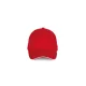 K-UP KP189 6 paneles kontrasztos pamut baseball sapka - red/white színben