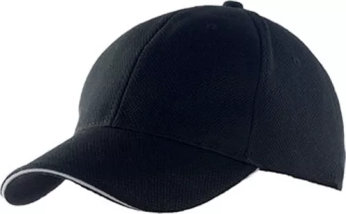 K-UP KP207 6 paneles sportos baseball sapka - black/grey színben