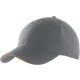 K-UP KP207 6 paneles sportos baseball sapka - grey/orange színben