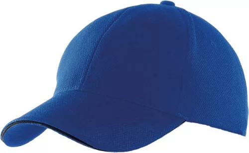 K-UP KP207 6 paneles sportos baseball sapka - royal blue/black színben