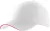 K-UP KP207 6 paneles sportos baseball sapka - white/red színben