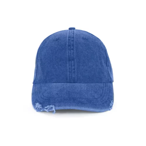 K-UP KP235 6 paneles kopott hatású baseball sapka - washed blue quartz színben