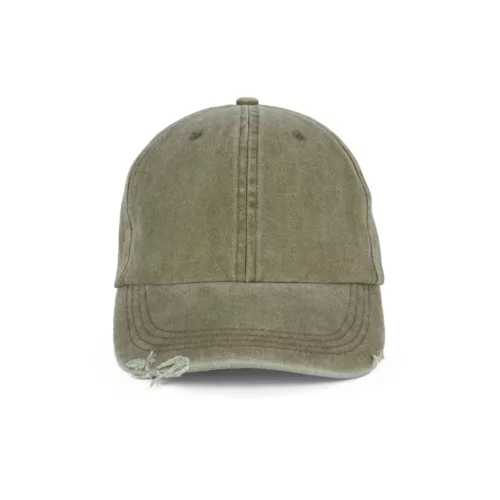 K-UP KP235 6 paneles kopott hatású baseball sapka - washed ivy green színben