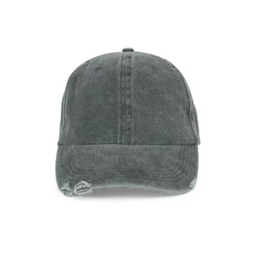 K-UP KP235 6 paneles kopott hatású baseball sapka - washed storm grey színben