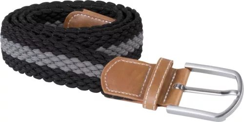 K-UP KP805 fonott öv fémcsattal - black/mid grey színben