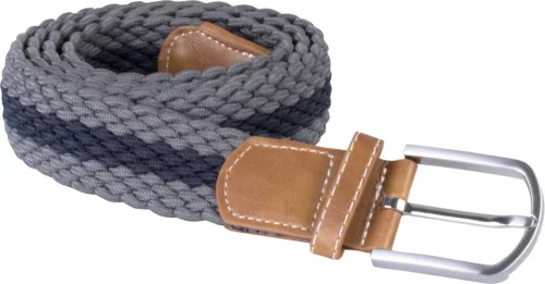 K-UP KP805 fonott öv fémcsattal - mid grey/navy színben