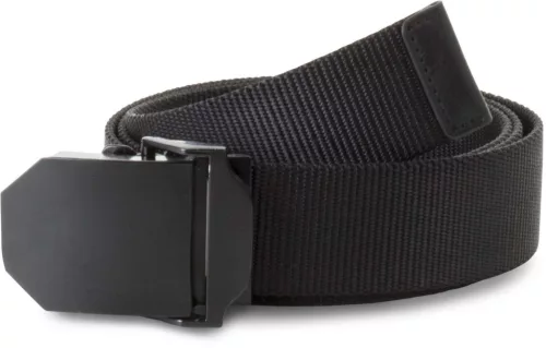 K-UP KP813 nejlon vászon öv fémcsattal - black/black színben