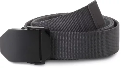 K-UP KP813 nejlon vászon öv fémcsattal - dark grey/black színben