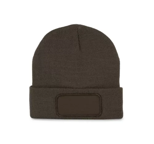 K-UP KP895 akril sapka dekor folttal - dark khaki színben