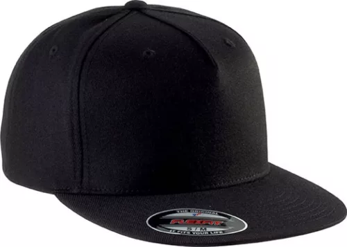 K-UP KP908 lapos ellenzős 5 paneles sapka - black színben