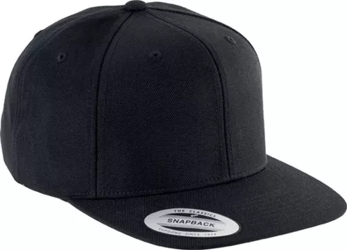 K-UP KP910 lapos ellenzős 6 paneles sapka - black/black színben