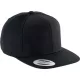 K-UP KP910 lapos ellenzős 6 paneles sapka - black/black színben