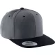 K-UP KP910 lapos ellenzős 6 paneles sapka - dark grey/black színben