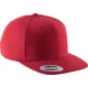K-UP KP910 lapos ellenzős 6 paneles sapka - red/red színben