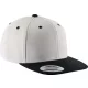 K-UP KP910 lapos ellenzős 6 paneles sapka - white/black színben