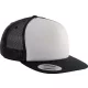 K-UP KP911 lapos ellenzős 5 paneles hálós sapka - black/white/black színben