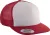 K-UP KP911 lapos ellenzős 5 paneles hálós sapka - red/white/red színben