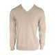 Legend LE950 férfi V-nyakú finomkötött pamut pulóver sand színben
