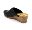 Leon Comfort 1002 női bőr kényelmi klumpa fekete színben