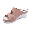 Leon Comfort 1004 női bőr kényelmi papucs rose bakar színben